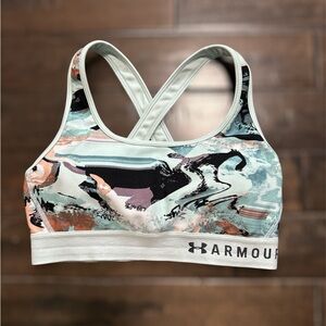 Under Armour Women's Armour Mid Crossback Printed Sports Bra